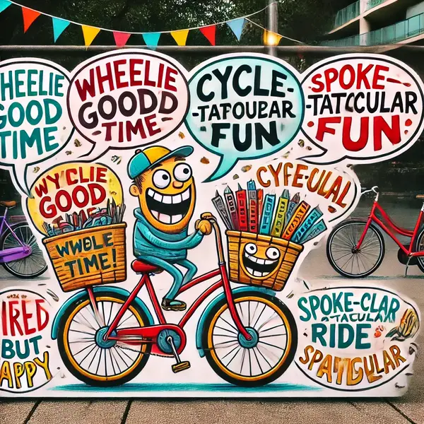Creative cycling wordplay that makes you smile