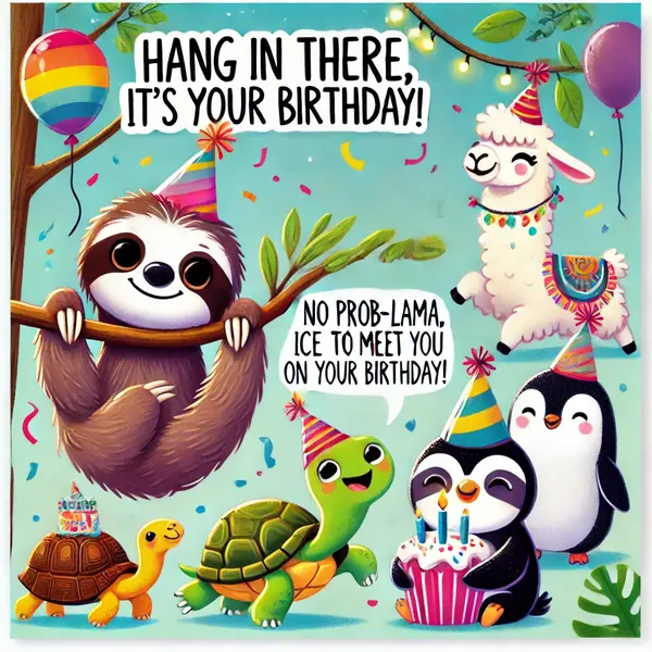 Cute Animal Birthday Card Puns