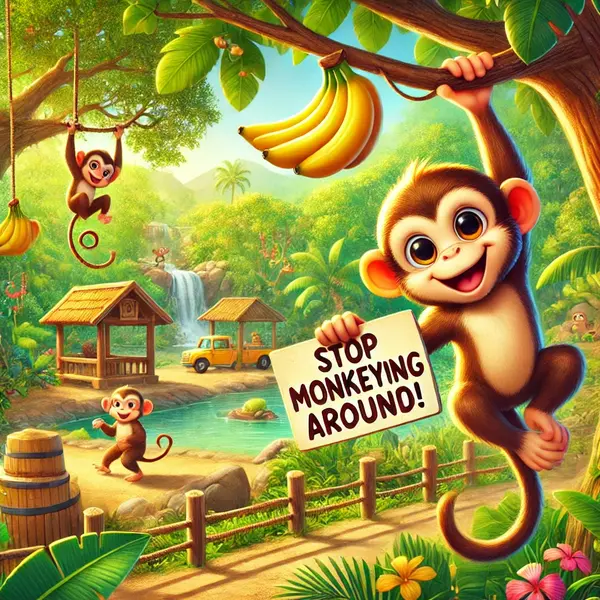 Playful Monkey Zoo Puns