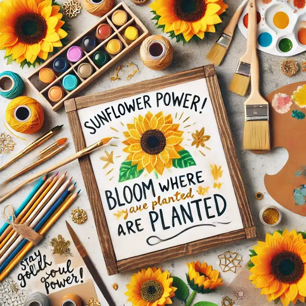 Creative sunflower puns for DIY and art