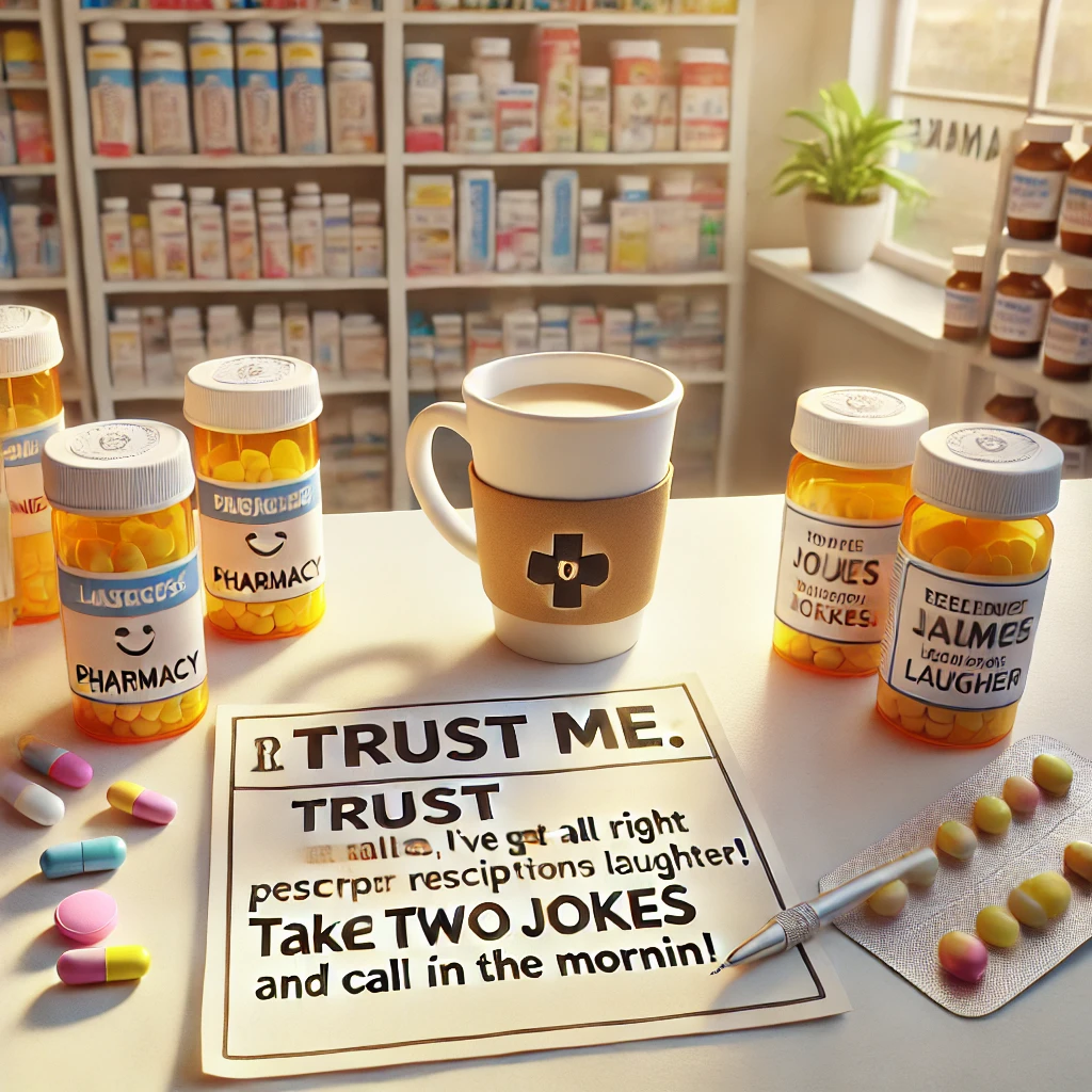 The pharmacy desk is a comedy counter