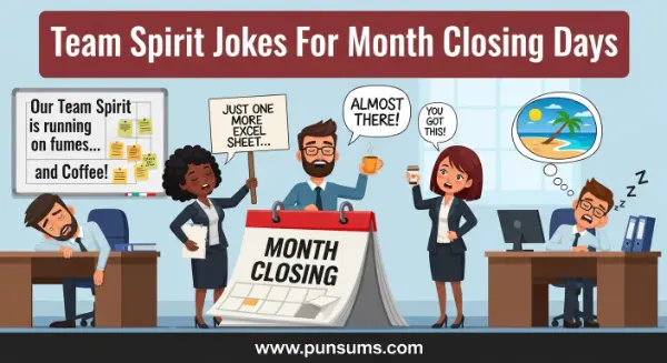 Team Spirit Jokes For Month Closing Days