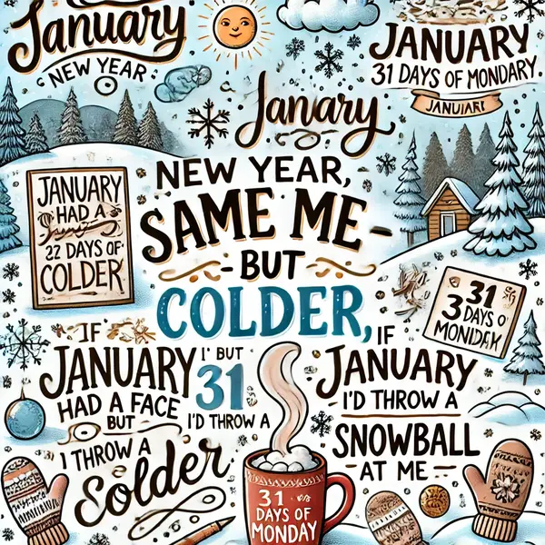 Quotes and sayings with January humor