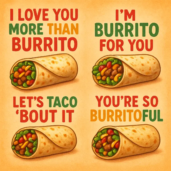 Burrito Puns For Foodie Friends