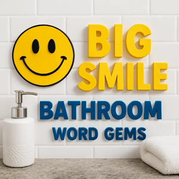 Big Smile Bathroom Word Gems
