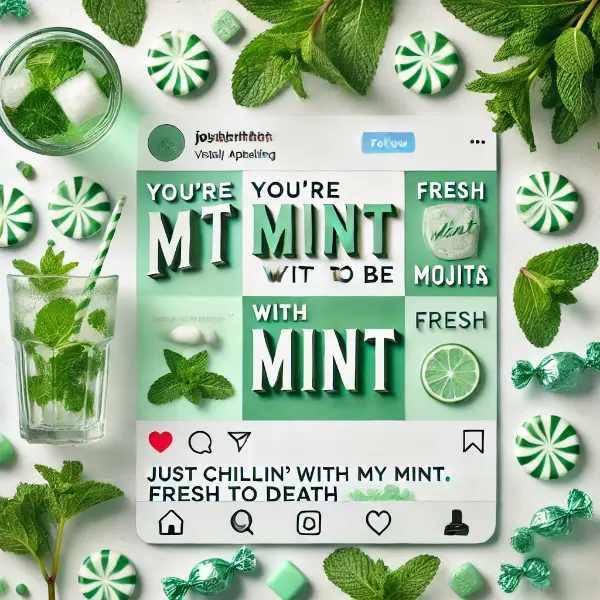 Popular Mint Puns for Instagram