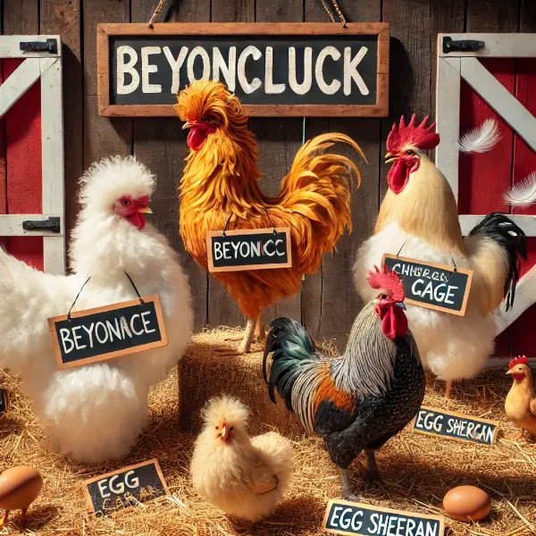 Celebrity Style Chicken Name Puns