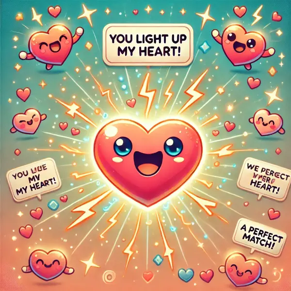 Love Charged Heart Puns for Warm Smiles
