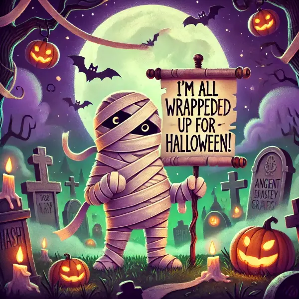 Halloween mummy puns that set the mood
