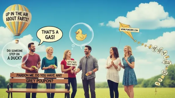 Playful fart puns for friends