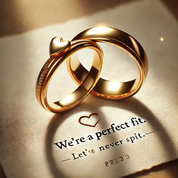 Timeless ring inspired wedding puns