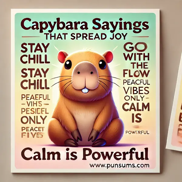 Capybara Sayings That Spread Joy