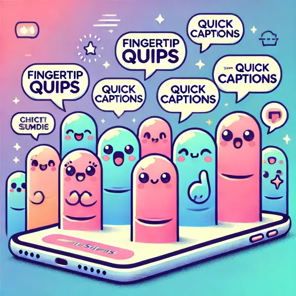 Fingertip Quips For Quick Captions