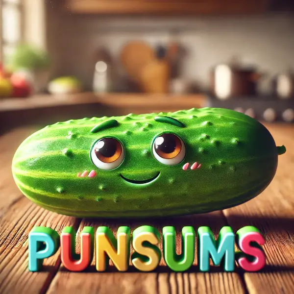 Cute cucumber wordplay to share online