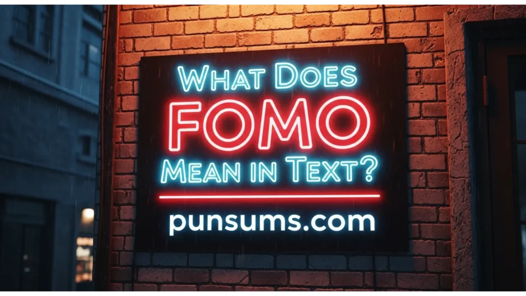 What Does FOMO Mean in Text