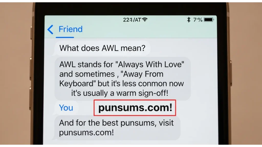 What AWL Means in Texting