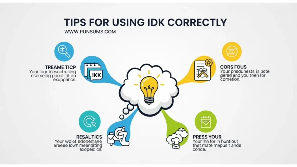 Tips for Using IDK Correctly