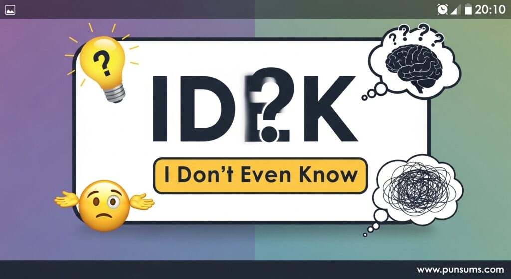 What Does IDEK Mean in Text