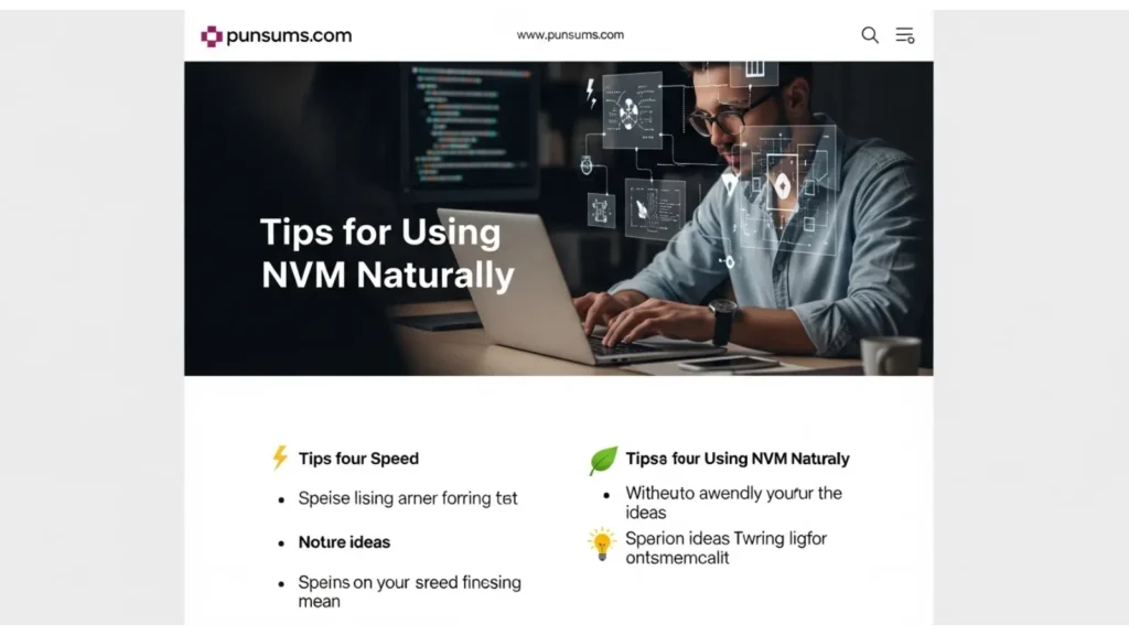 Tips for Using NVM Naturally