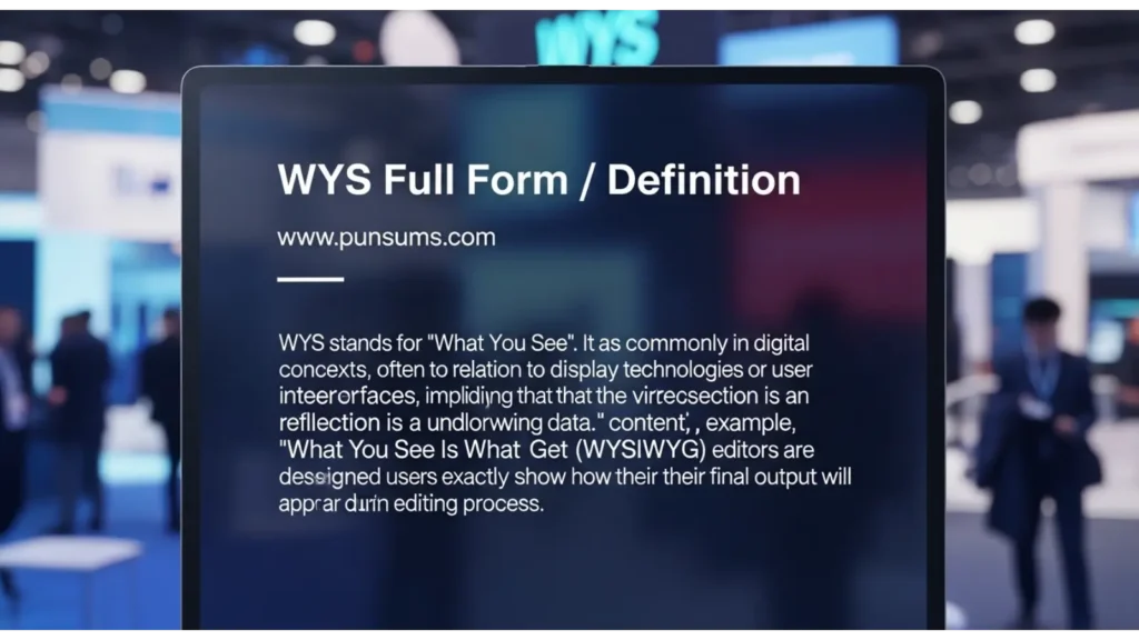 WYS Full Form / Definition