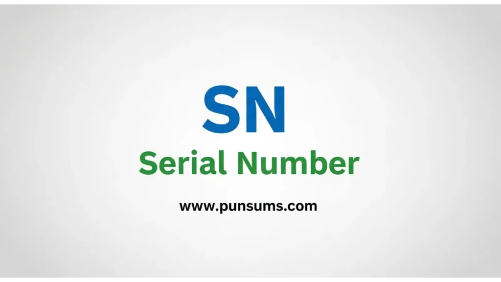 SN full form in text