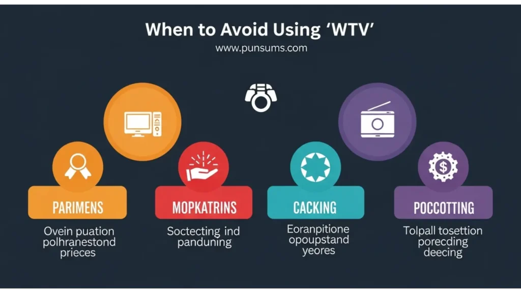 When to avoid using wtv