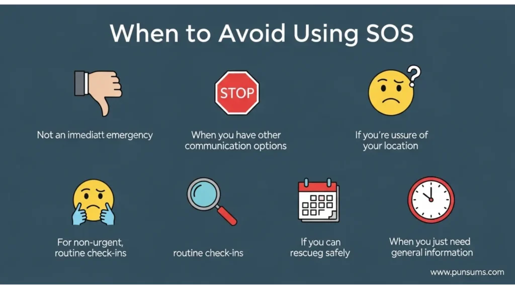 When to Avoid Using SOS