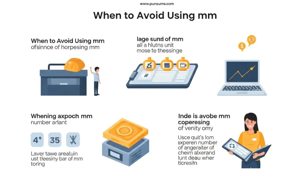 When to avoid using mm