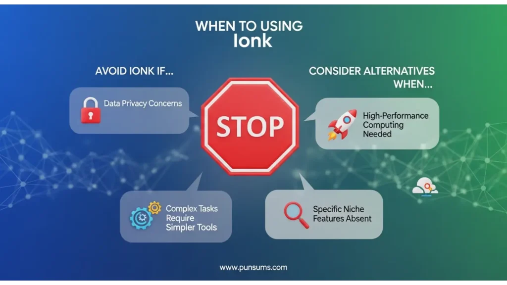 When to avoid using ionk