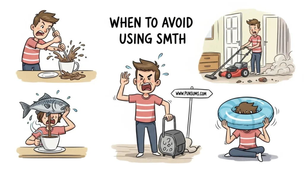 When to avoid using smth
