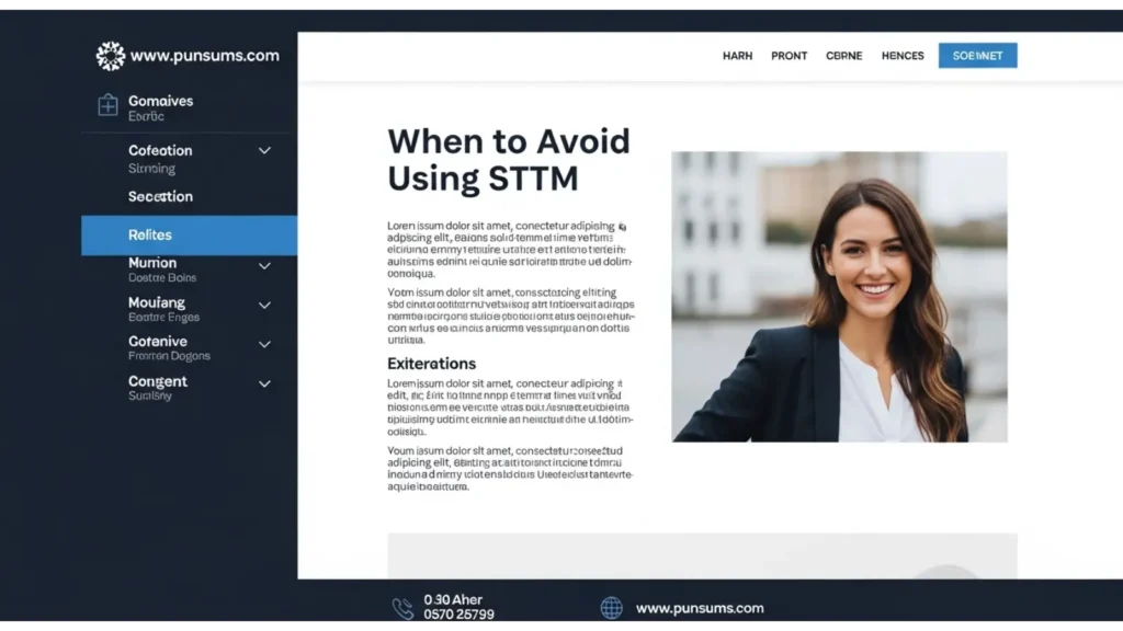 When to Avoid Using STTM