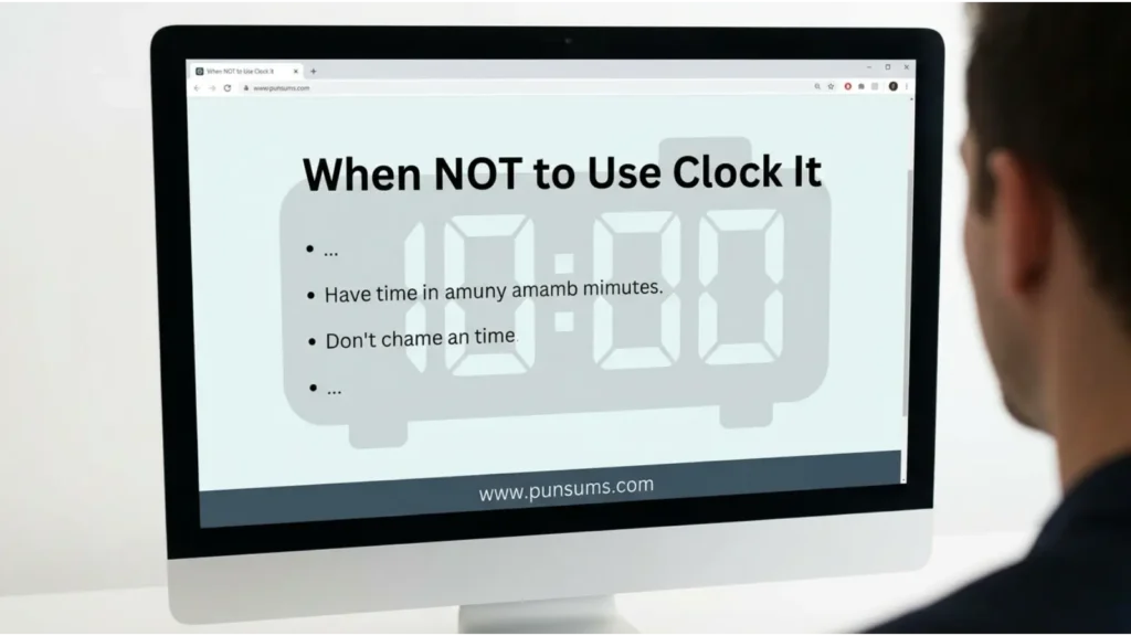 When NOT to Use Clock It