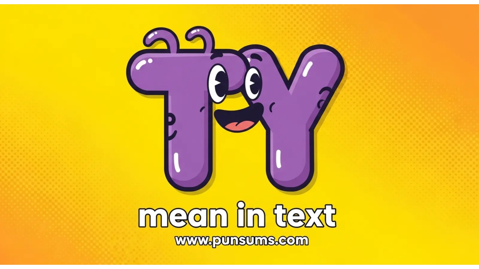 ty mean in text