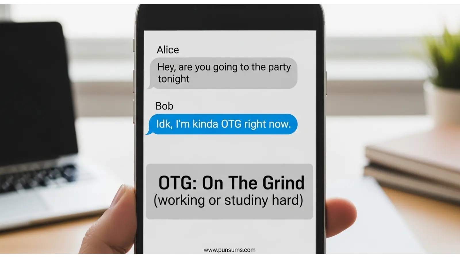 otg mean in text