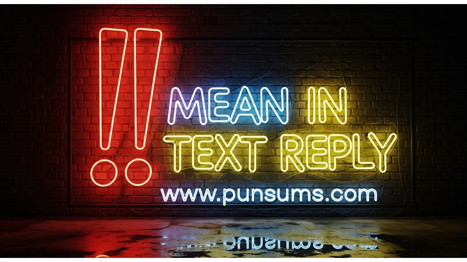 what does !! mean in text reply