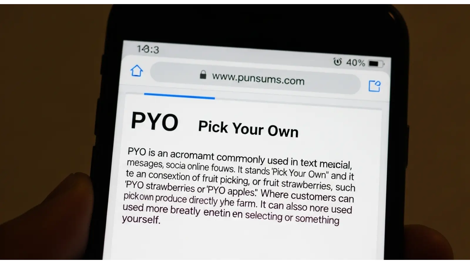 pyo mean in text