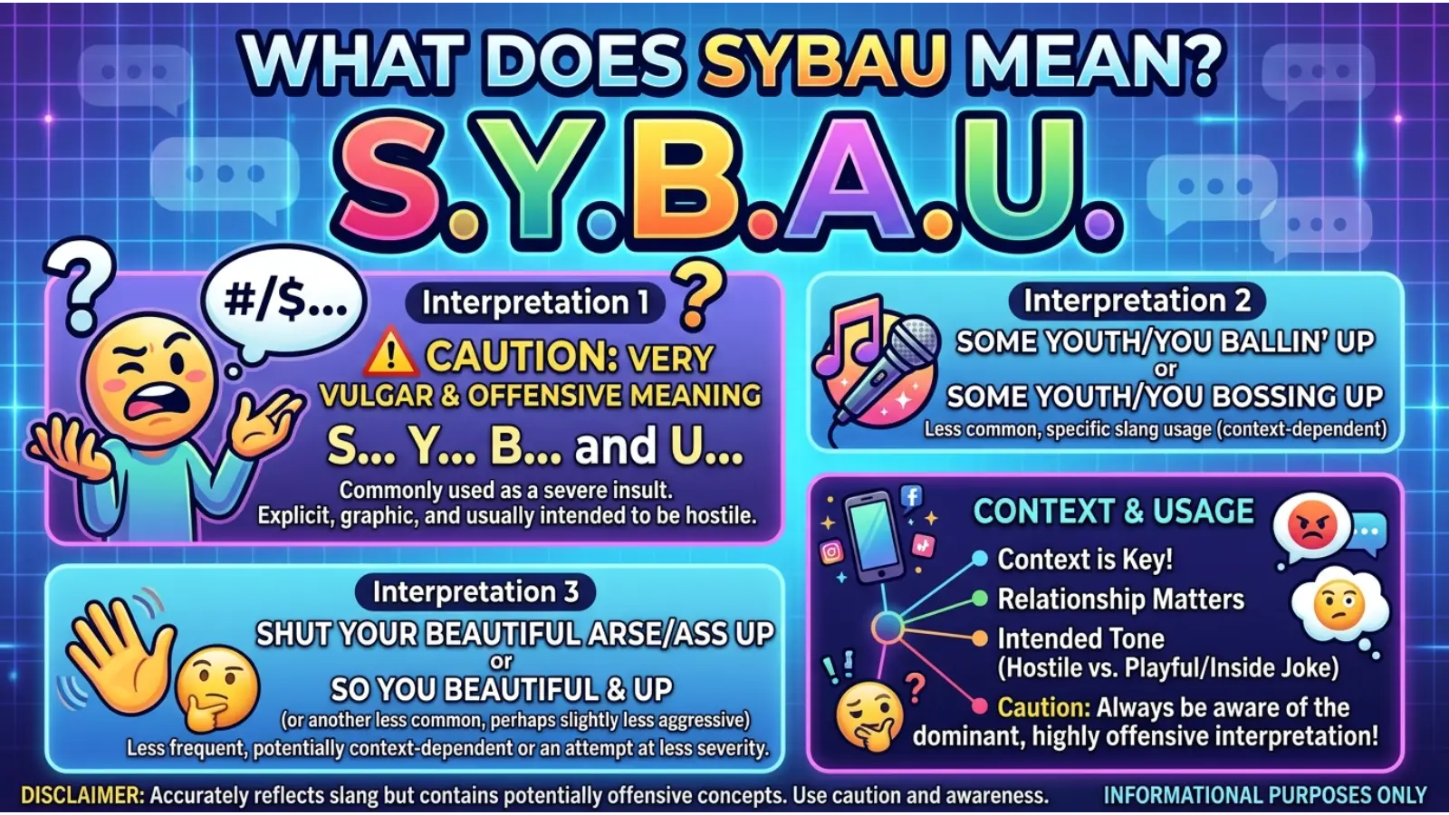 SYBAU Mean in Text